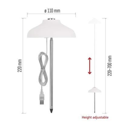 LED-inomhuslampa för växtodling GROW LED/5W/5V