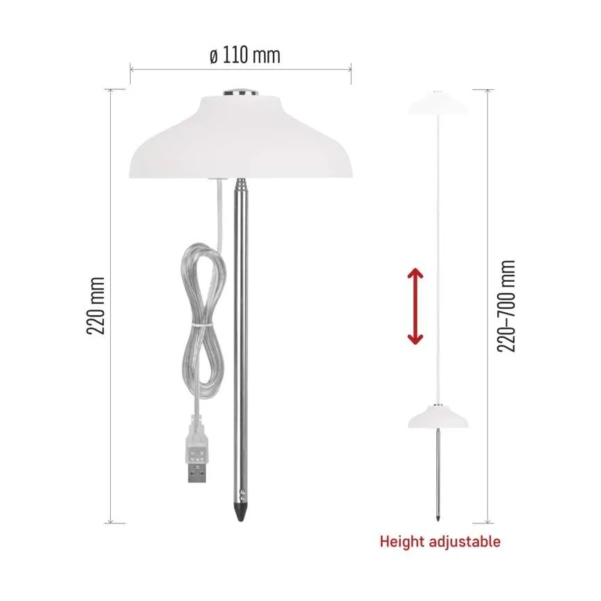 LED-inomhuslampa för växtodling GROW LED/5W/5V