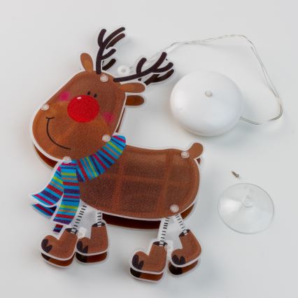 LED Jul Fönsterdekoration 10xLED/3xAAA