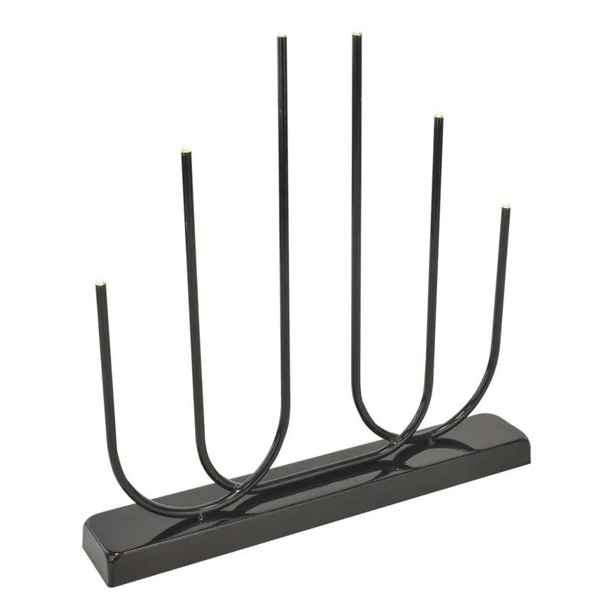LED jul-ljusstake 6xLED/2xAA svart