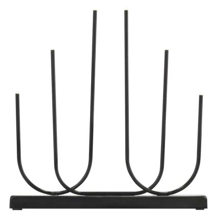 LED jul-ljusstake 6xLED/2xAA svart