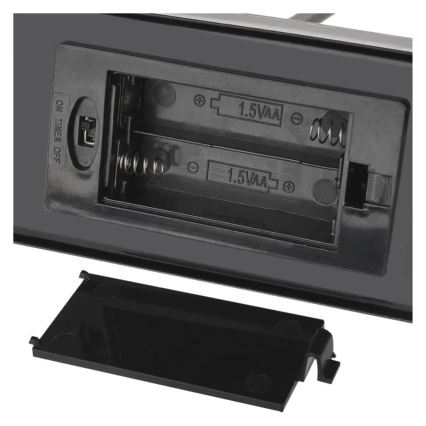 LED jul-ljusstake 6xLED/2xAA svart
