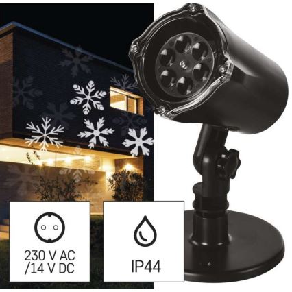LED Jul utomhusprojektor LED/3,6W/230V IP44 kall vit