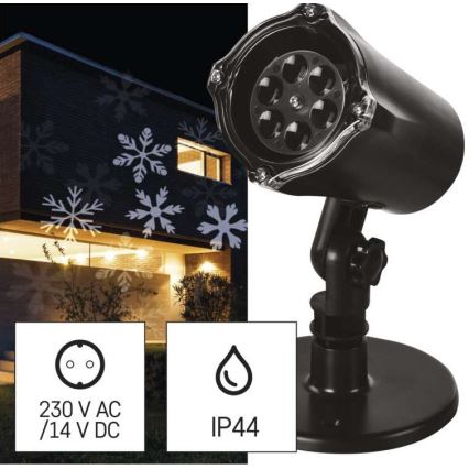 LED Jul utomhusprojektor LED/3,6W/230V IP44 vit