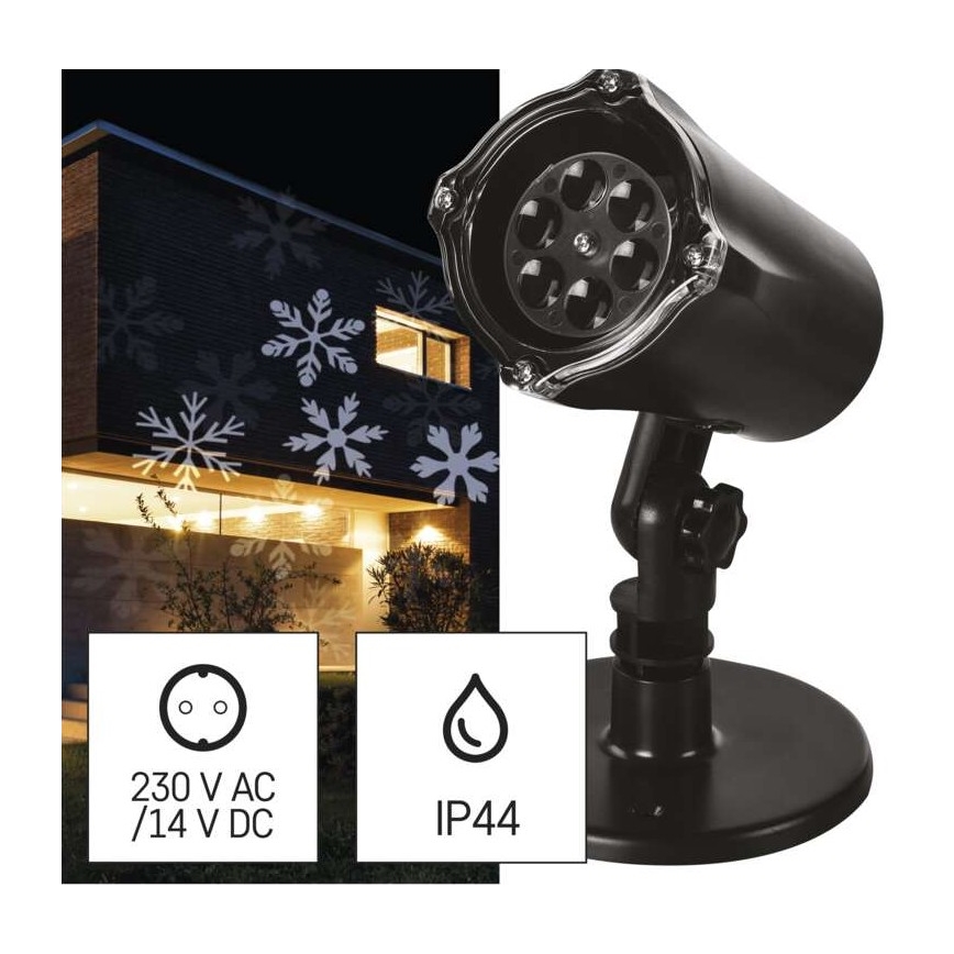 LED Jul utomhusprojektor LED/3,6W/230V IP44 vit