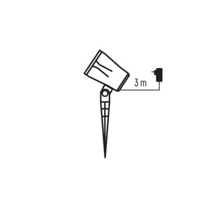 LED Jul utomhusprojektor LED/3,6W/230V IP44 vit