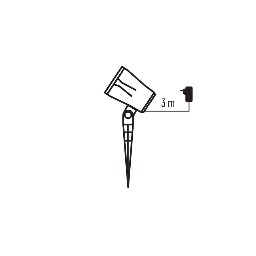 LED Jul utomhusprojektor LED/3,6W/230V IP44 vit