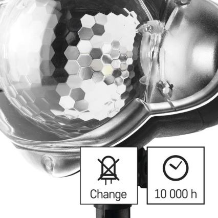 LED Jul utomhusprojektor LED/4W/230V IP44 vit