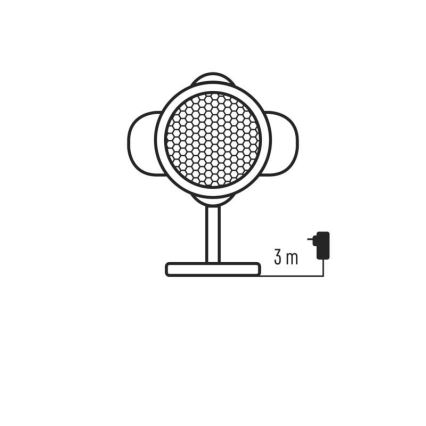 LED Jul utomhusprojektor LED/4W/230V IP44 vit