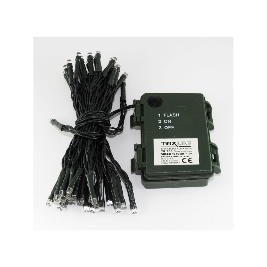 LED Julbelysning 10,8 m 100xLED/3xAA 2700 K IP44