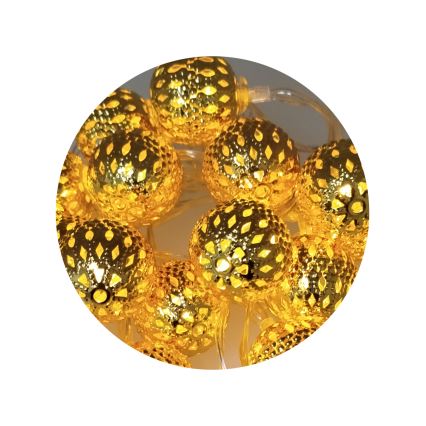 LED Julbelysning 2,5 m 20xLED/3xAA 2700K