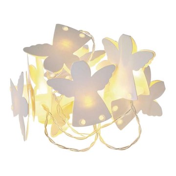 LED-julbelysning CHAIN 10xLED/2xAA 1,65m varmvit