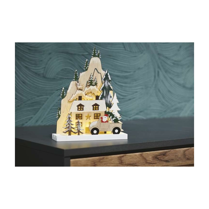 LED juldekoration  10xLED/2xAA beige 