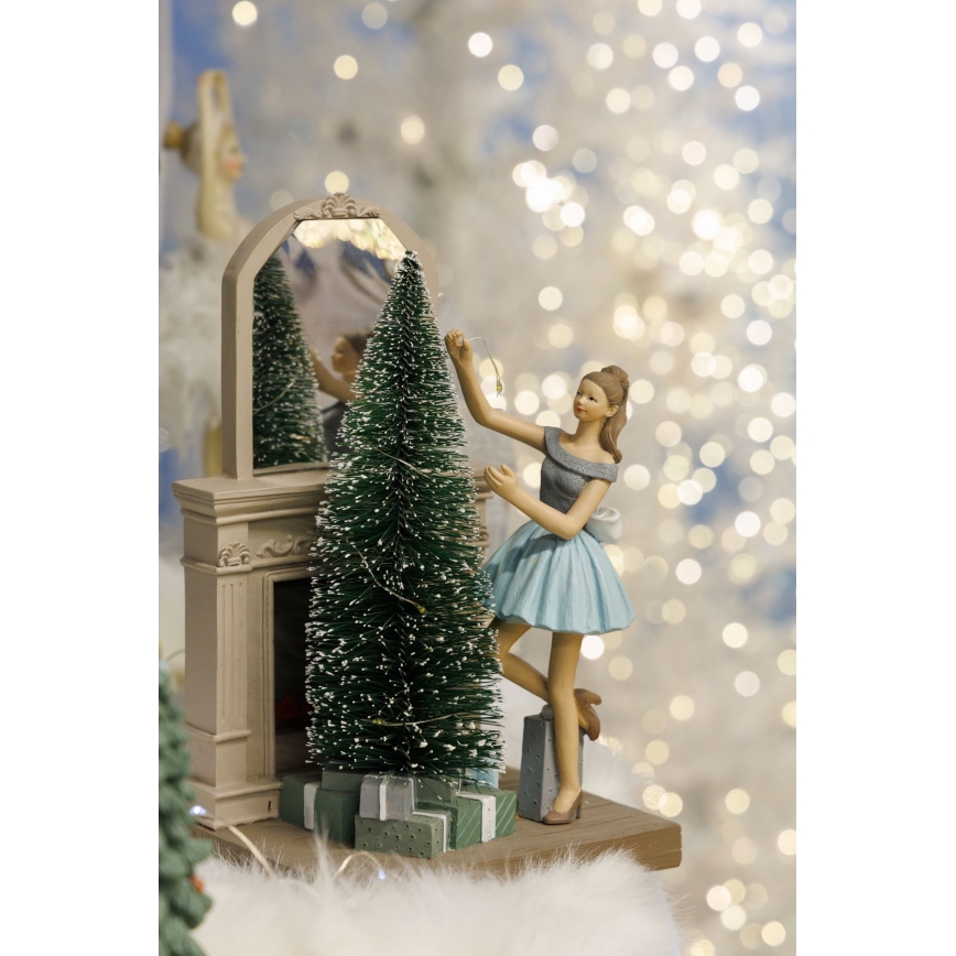 LED juldekoration 10xLED/3xAAA varm vit