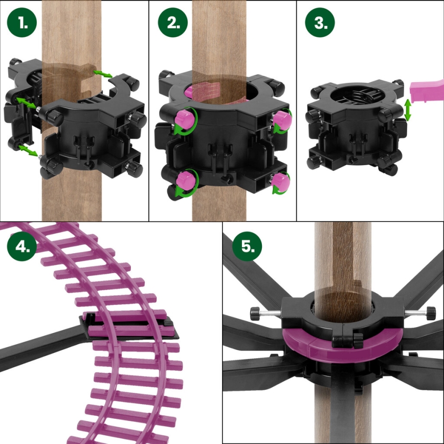 LED Juldekoration 10xLED/4xAA tåg