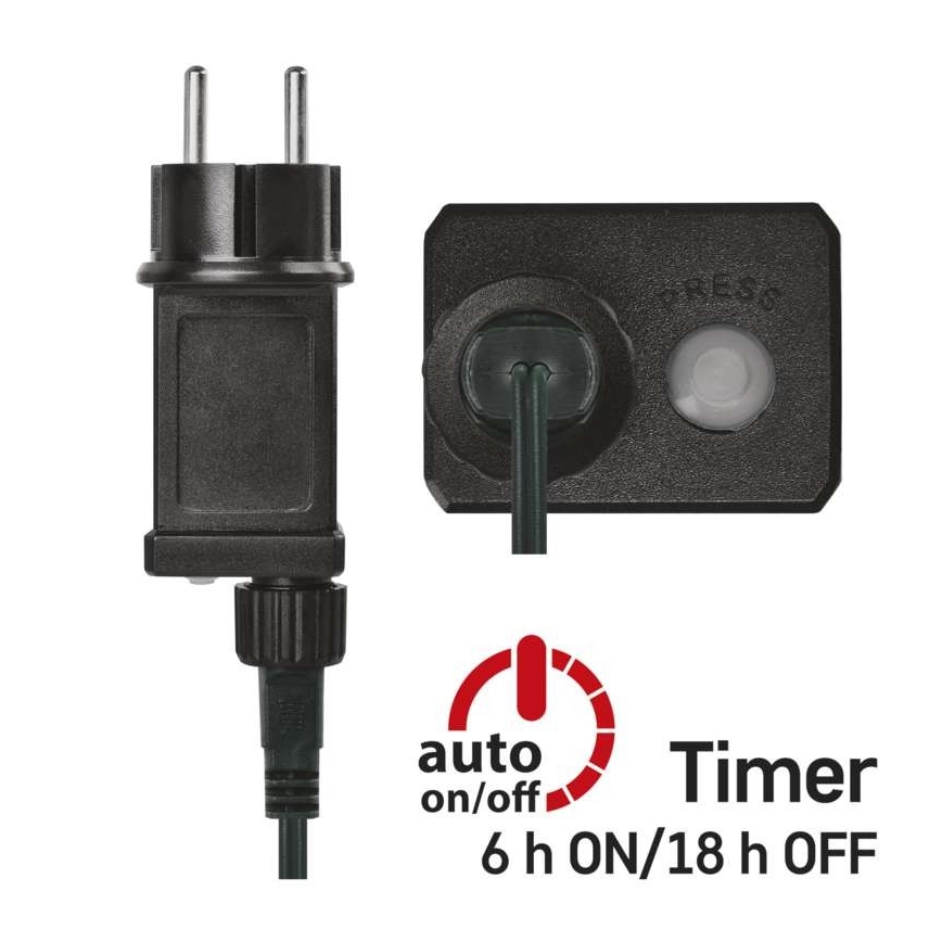 LED juldekoration 120xLED/2,8W/230V 124 cm snögubbe