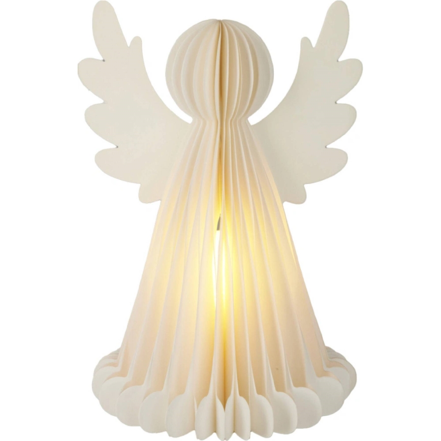 LED-juldekoration 12xLED/3xAA 38 cm varmvit ängel