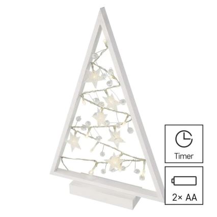 LED Juldekoration 15xLED/2xAA gran