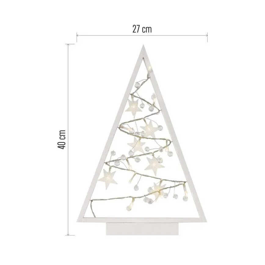 LED Juldekoration 15xLED/2xAA gran