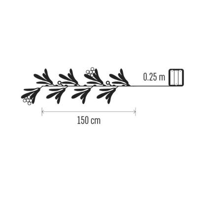 LED-juldekoration 25xLED/3xAA