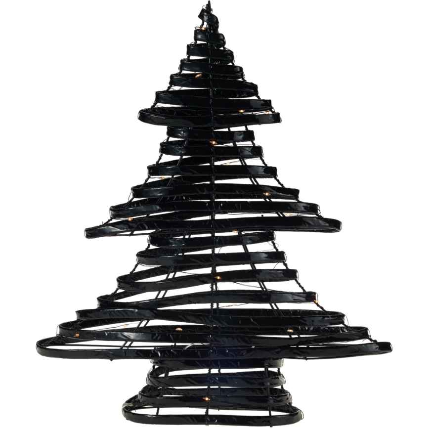 LED juldekoration 30xLED/3xAA 40 cm varmvit julgran/svart