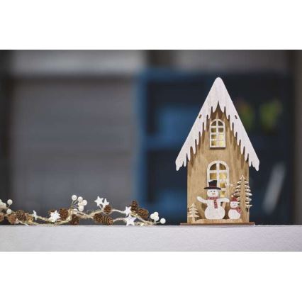 LED juldekoration  3xLED/2xAA beige 