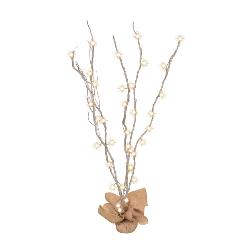 LED Juldekoration 40xLED/3xAA silver