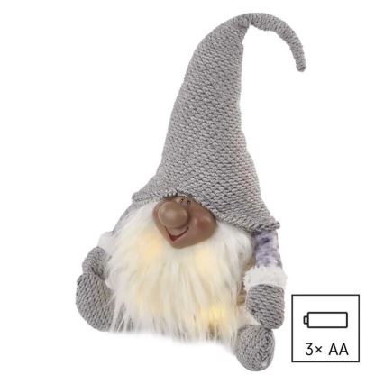 LED Juldekoration 4xLED/3xAA tomte