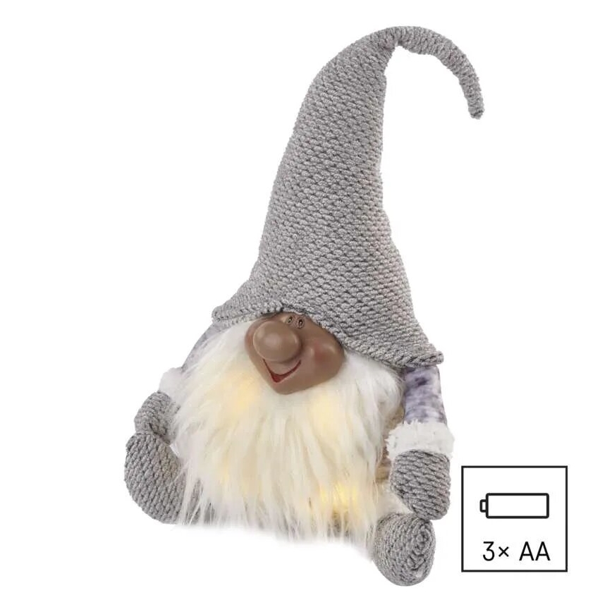 LED Juldekoration 4xLED/3xAA tomte