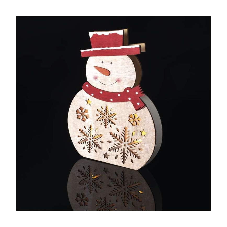 LED juldekoration  5xLED/2xAA Snögubbe 