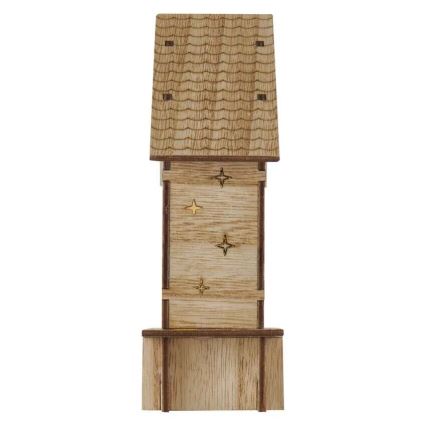 LED juldekoration 6xLED/2xAA julkrubba