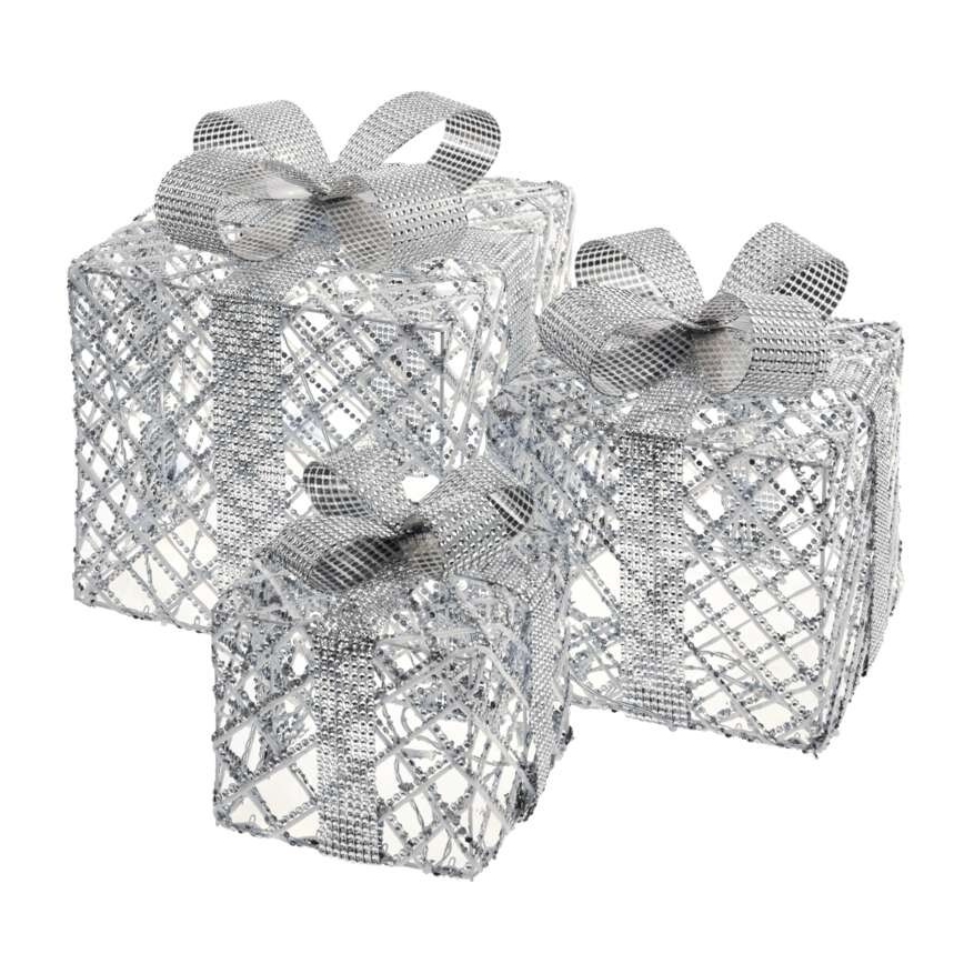 LED juldekoration  72xLED/1,35W/230V silver