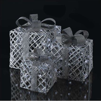 LED juldekoration  72xLED/1,35W/230V silver