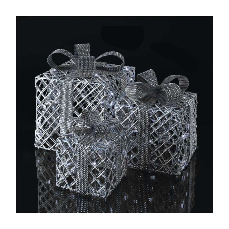 LED juldekoration  72xLED/1,35W/230V silver