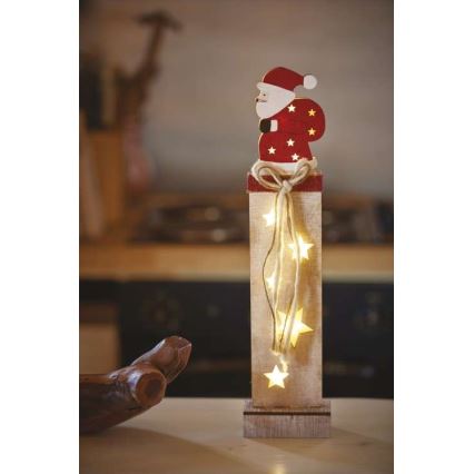 LED juldekoration  7xLED/2xAA santa