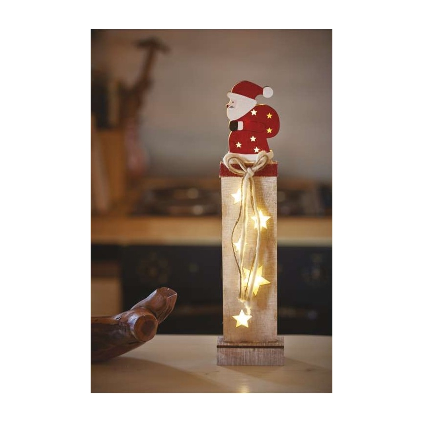 LED juldekoration  7xLED/2xAA santa