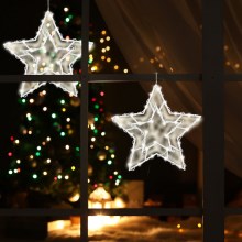 LED juldekoration för fönster 35xLED/3xAA varm vit