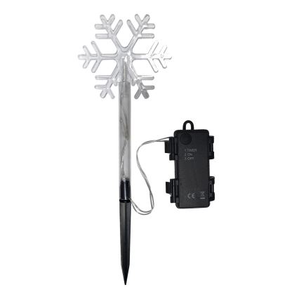 LED juldekoration för utomhusbruk 3xLED/2xAA IP44 varmvit snöflinga
