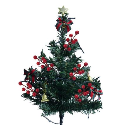 LED juldekoration LED/1W/230V 75 cm IP44 grön