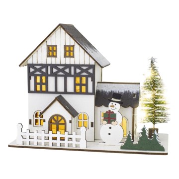 LED juldekoration LED/2xLR44/varm vit hus