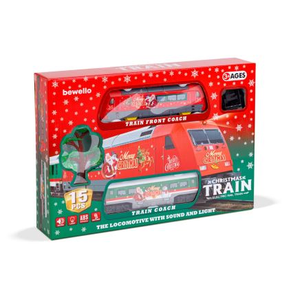 LED juldekoration LED/3xAA Ø 70 cm tåg under julgranen