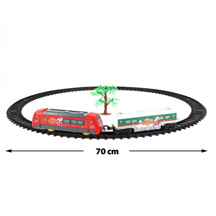 LED juldekoration LED/3xAA Ø 70 cm tåg under julgranen