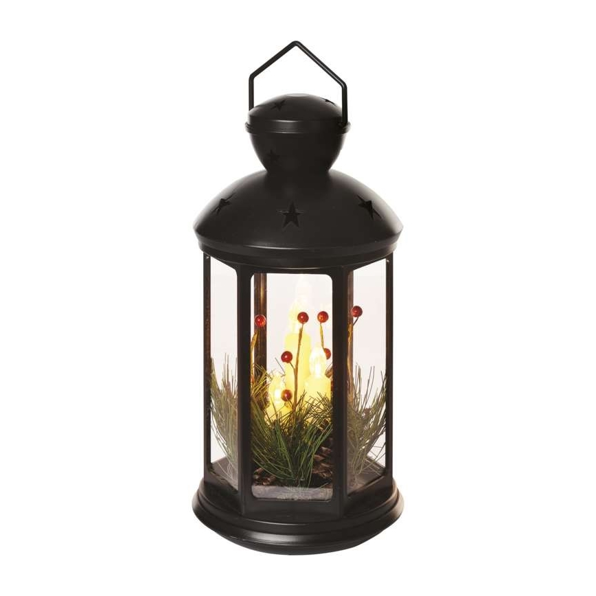 LED-juldekoration, LED/3xAAA, svart