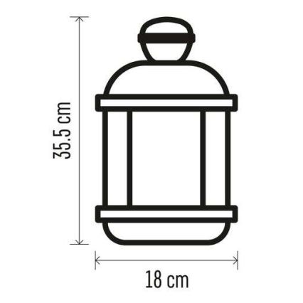 LED-juldekoration, LED/3xAAA, svart