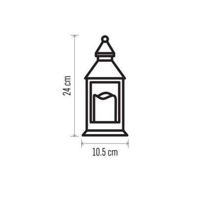 LED-juldekoration LED/3xAAA vit