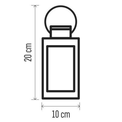 LED-juldekoration, svart, drivs av 3x AAA-batterier