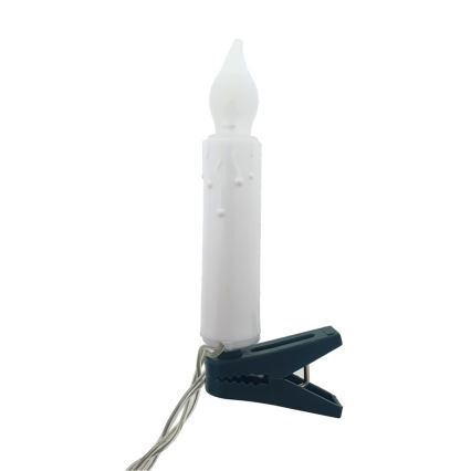 LED juldekorationsslinga 10xLED/2xAA 1,65 m varmvit, ljusformade lampor