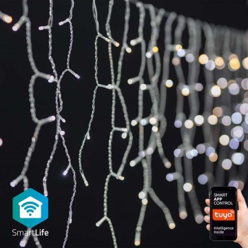 LED Julgardin 240xLED/11 funktioner 8m IP65 Wi-Fi Tuya varm till kallvit