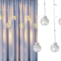 LED julgardin WISH BALLS 108xLED/8 funktioner 4,5 m varmvit
