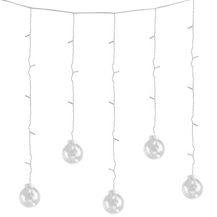 LED julgardin WISH BALLS 108xLED/8 funktioner 4,5 m varmvit